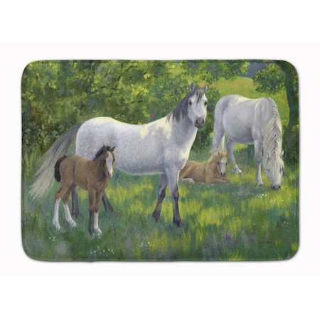 Carolines Treasures Group of Horses Machine Washable Memory Foam Mat ASA2195RUG
